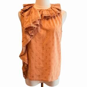 Ulla Johnson Thalia Top Womens Size 2 Sleeveless Deconstructed Ruffle‎ Blouse